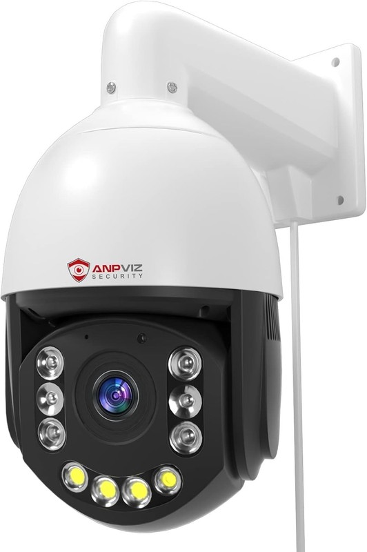 Anpviz 4K PoE PTZ Camera Outdoor, Pan Tilt 20X Optical Zoom & Human/Vehicle Deti