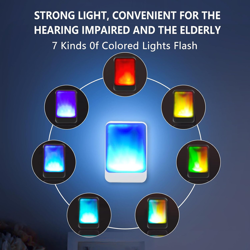Loud Flash Doorbell with 7 Colors of Bright Light and 4 Volumes, Wireless Doorbe gallery