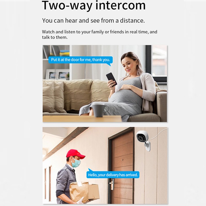 Home Security HD 1080P Camera Monitor 2-Way Audio Voice Intercom Built-in WiFi gallery