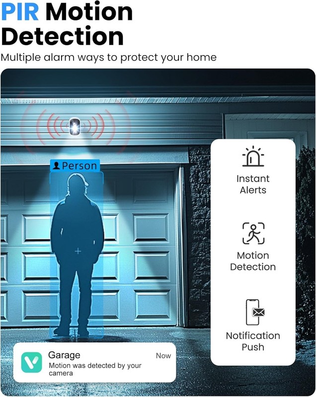 4-Pack Wireless Outdoor Security Cameras, 2K HD with AI Detection & Night Vision gallery