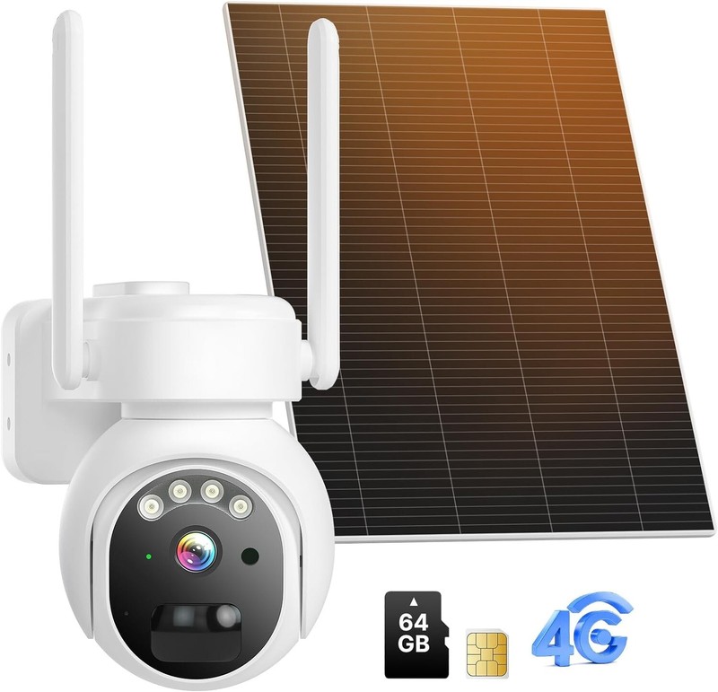 4G LTE Cellular Security Camera Wireless Outdoor Solar 64G rural farm barn ranch