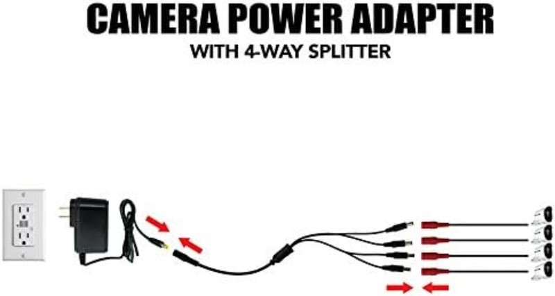Night Owl SPF-CAMP-2A Camera Adapter with 4-Way Splitter - Power Up to 4 Cameras gallery