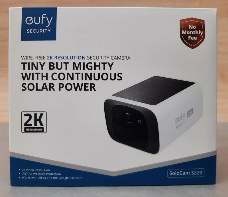 Eufy Wire-Free Solar Security Camera 2K Resolution SoloCam S220 P/N T8134121-1