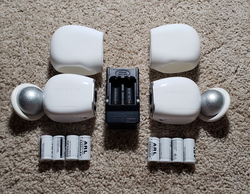 LOT OF 2 Netgear Arlo VMC3030 Wireless Cameras – W/ accessories
