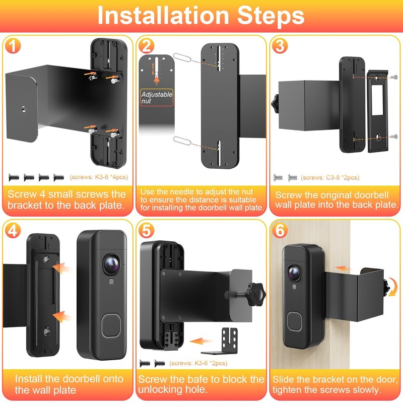 AntiTheft Doorbell Mount Compatible with Blink Newest 2026 Battery Doorbell 2... gallery