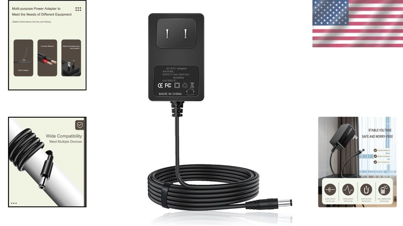 Advanced 12V 2A Security Camera Adapter with Plug Adapters & Safety Features gallery