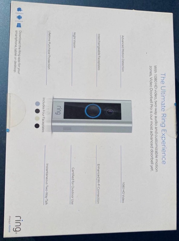 Ring Doorbell Pro cam - hardwired camera gallery