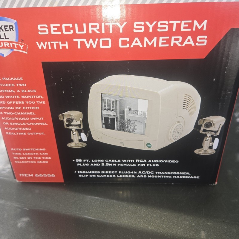 Bunker Hill Security System w/ 2 Cameras, Black & White Monitor #66556 gallery