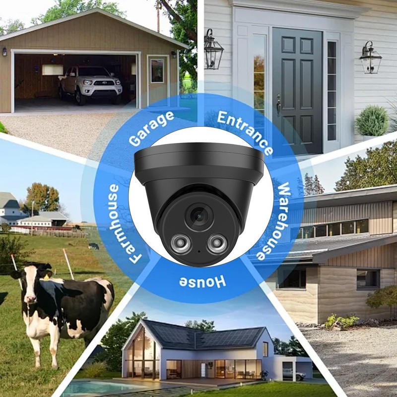 VIKYLIN 4MP IR Night Vision Security IP Camera Home Outdoor Built-in MIC WDR POE gallery