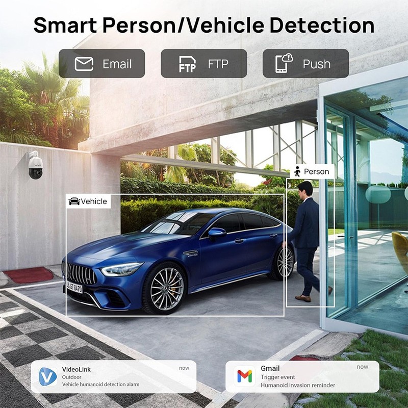VIKYLIN 25X Zoom 8MP MIC IR POE PTZ IP Camera Auto Tracking Human Detection gallery