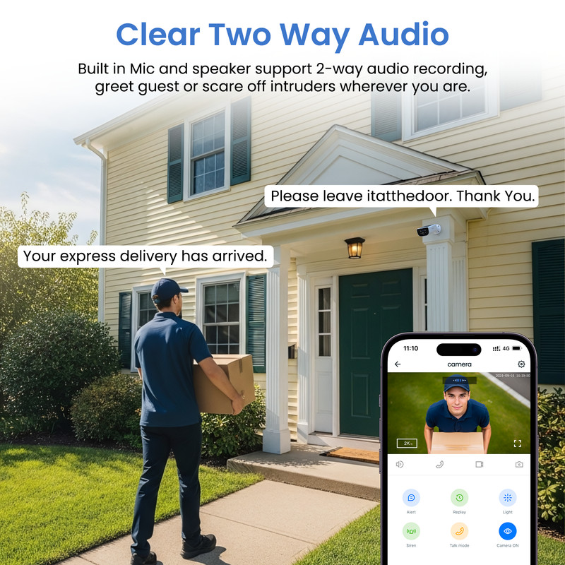 Wansview S1 Wireless Security Camera Home WiFi Solar Powered 2-Way Audio Outdoor gallery