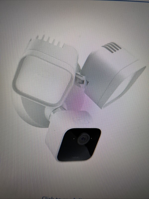 Blink Wired Floodlight Smart Security Camera, 2600 lumens, HD live View – White
