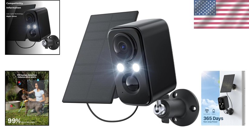 Battery Powered Outdoor Camera with Infrared Night Vision and Alarm Feature gallery
