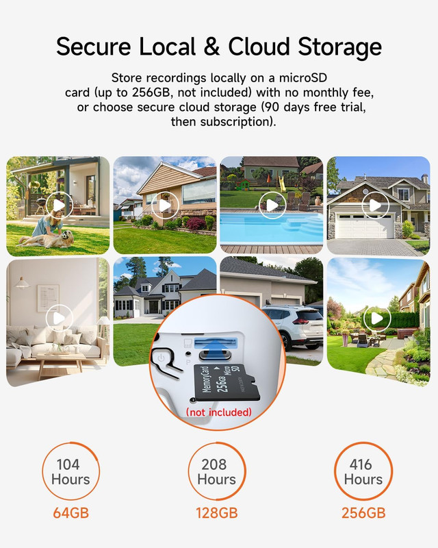 4 Pack 2.5K Security Camera Wireless Outdoor, 2.4G Wifi Battery Powered Outdoor gallery