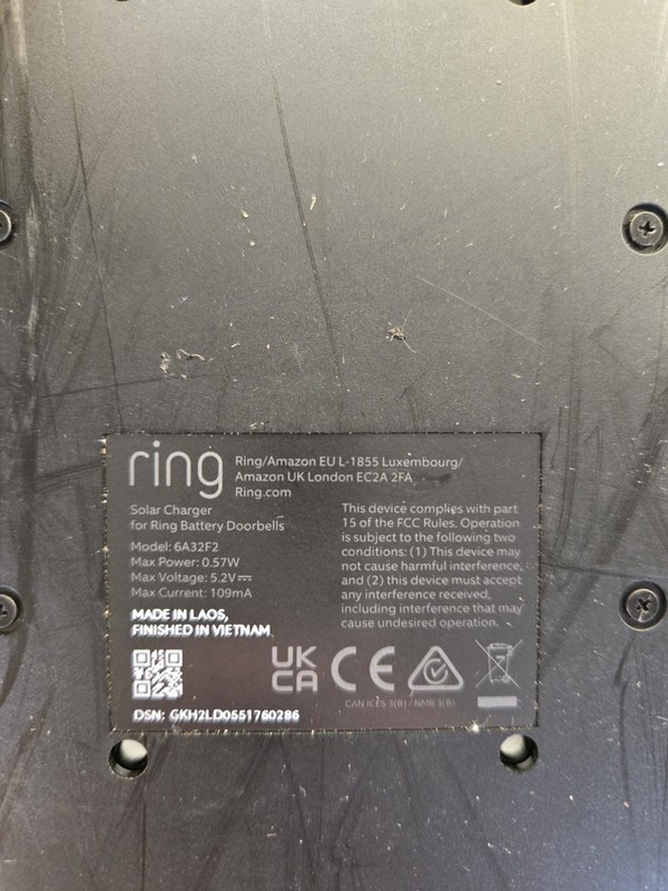 Ring Solar Charge Battery 6A32F2 gallery