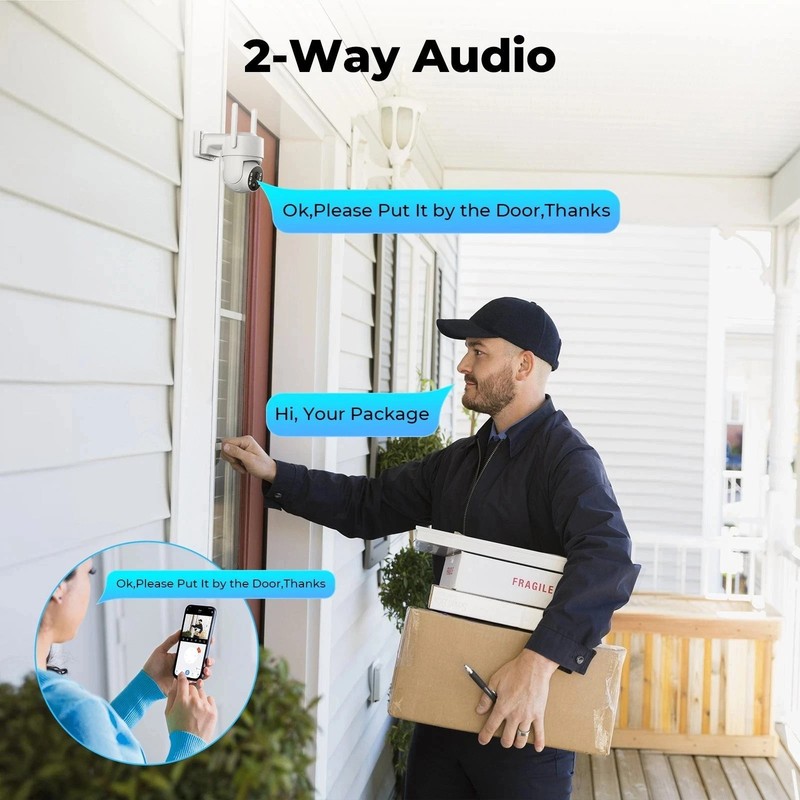 CAMCAMP 4MP Wireless Home Security Camera System Solar IP Cameras 10'' Monitor gallery