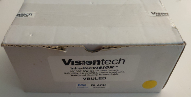 Visiontech VBULED Infra-Red B/W Bullet Camera 420 TVL IR Waterproof 60ft Cable gallery