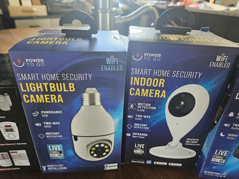 Video Home security lot. NEW in box See pics Camera doorbell lightbulb smartplug gallery