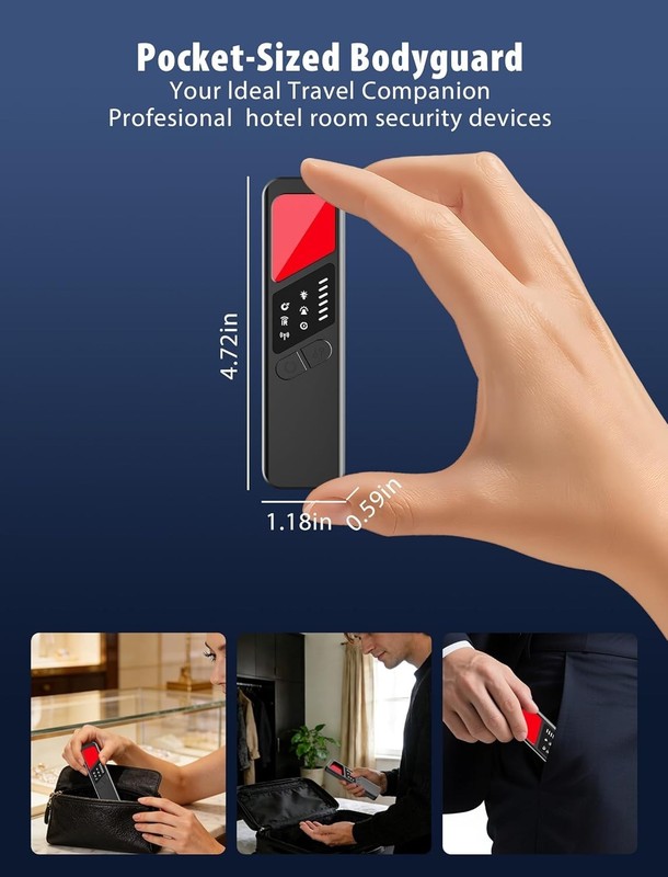 Anti-spy Hidden Camera Detector Finder Bug GPS Tracker Scanner Device Hotel Car gallery