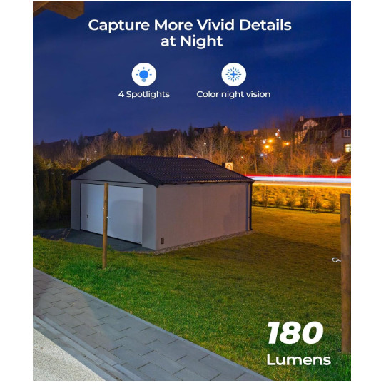 Cámara de seguridad 4K WiFi 6 exterior con giro, zoom óptico y detección intelig gallery