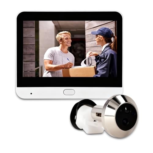 1080P Video Door Viewer, 120° Peephole Camera with 4.3 Inch Color Monitor, Tw…