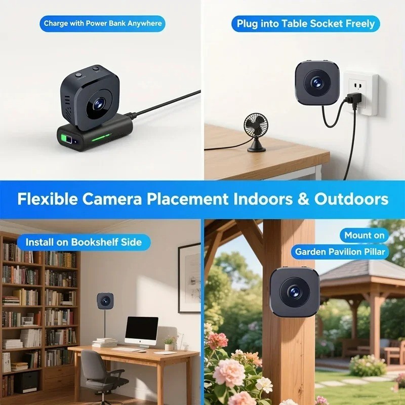 Wireless Security Camera Indoor Outdoor Home Wifi Night Vision Camera HD 4K gallery