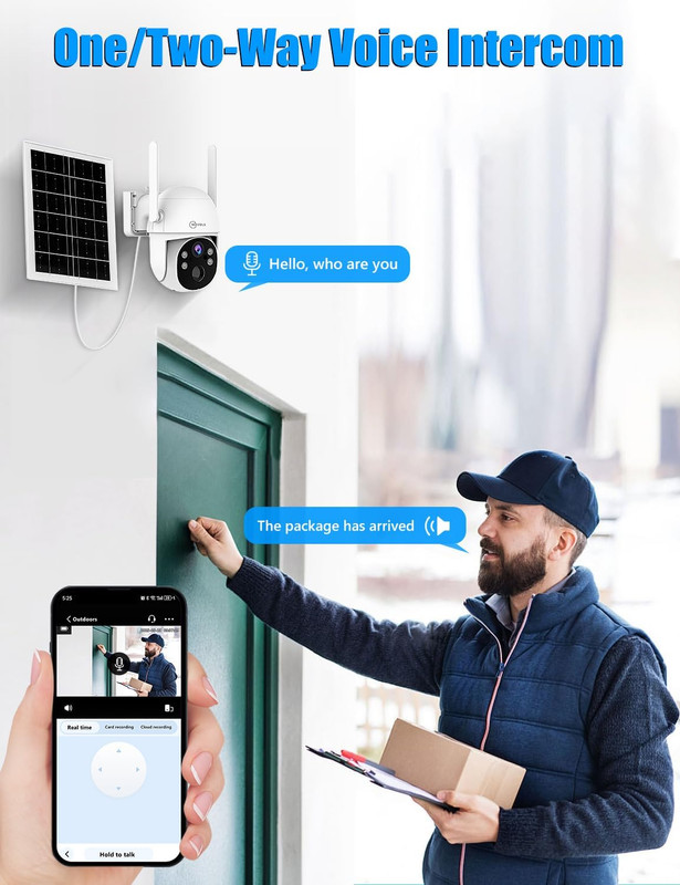 Lifetime-Free-Data 4G-Lte-Cellular Solar-Security-Camera Wireless Outdoor: No Mo gallery