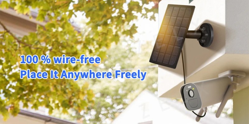 3MP WiFi Solar Camera Outdoor Waterproof Motion Detection Solar Panel Video CCTV gallery