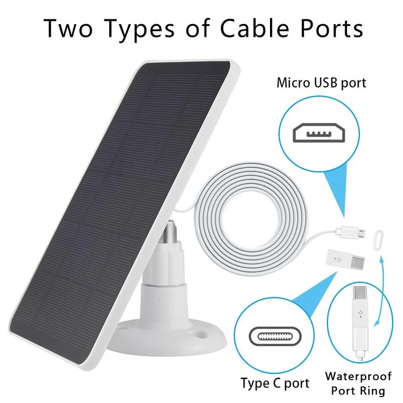 Solar Panel Compatible with SimpliSafe Outdoor Security Camera, Waterproof 4W 5V gallery