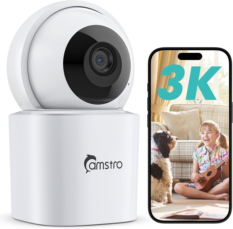 Smart 3K HD Indoor Camera - 360° PTZ, Night Vision & 2-Way Audio for Home Safety gallery