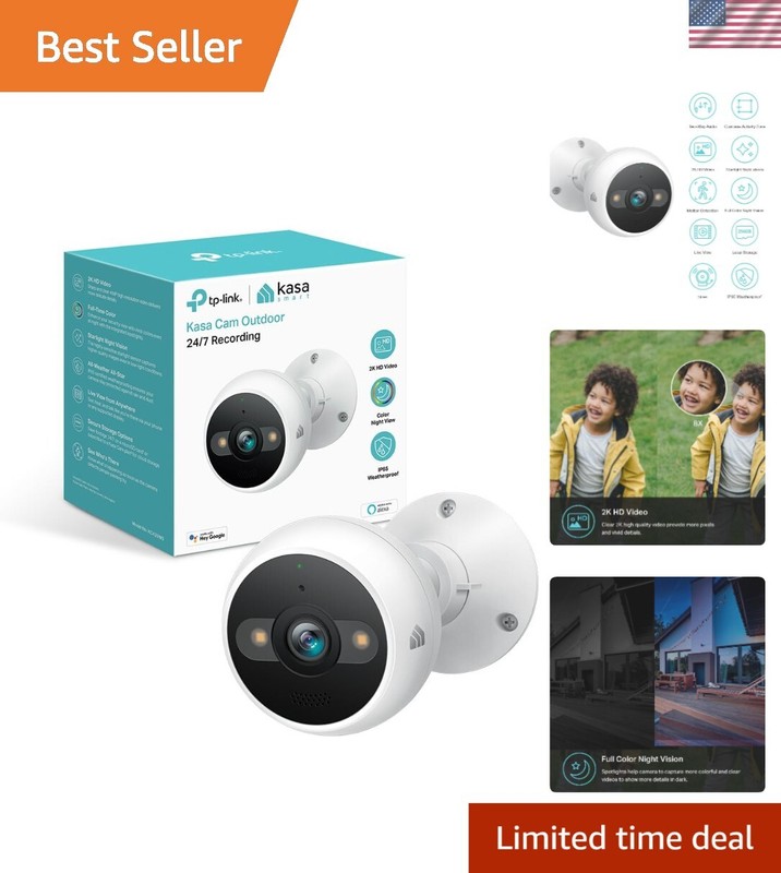 AI-Powered Outdoor Security Camera with 4MP, Siren & Alexa/Google Compatibility