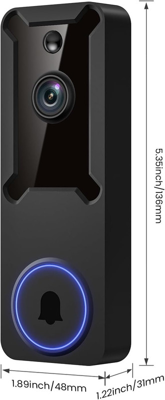 1080P Wireless Wi-Fi Video Doorbell Camera, Dome Home Security, Night Vision, Tw gallery