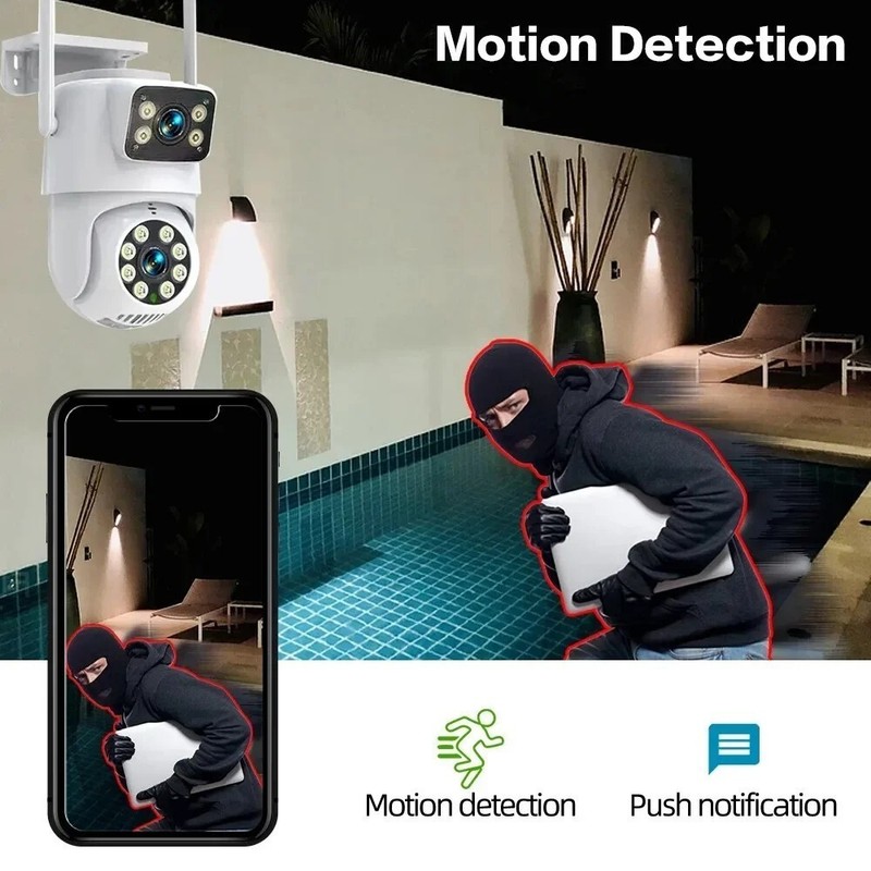 Ai Human Auto Tracking Security Camera 64GB Tuya Outdoor 4K 8MP WIFI PTZ Cameras gallery