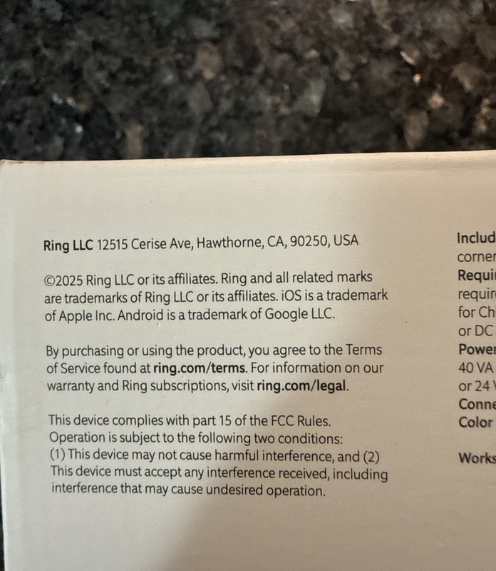 Ring Wired Doorbell Pro 3rd Gen Retinal 4K (Newest Model) NEW / FACTORY SEALED gallery