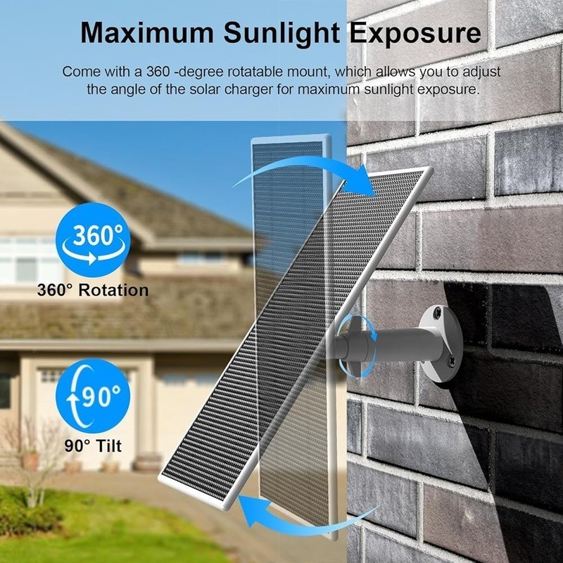 Solar Panel Google Nest Camera Outdoor Indoor 360 Degree Adjustable Mount New gallery