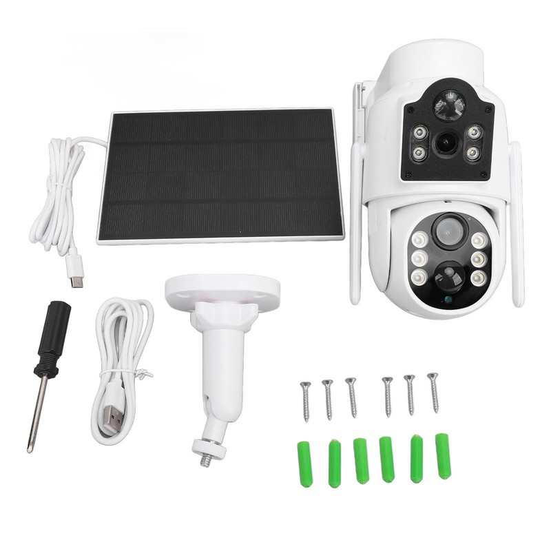 Outdoor Solar Security Camera, 2MP Dual Lens WiFi Surveillance with Solar Panel gallery