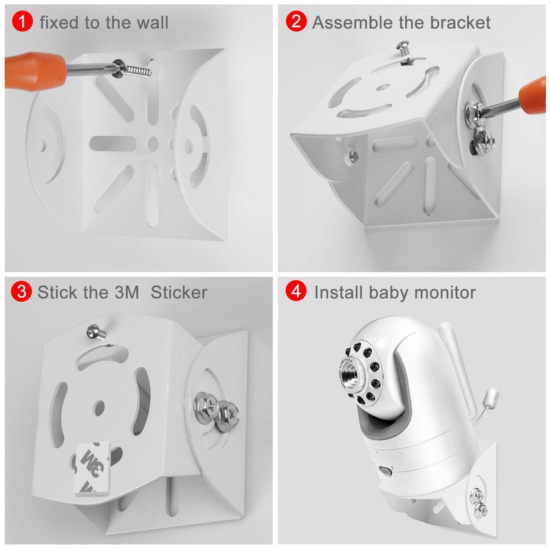 Adjustable Angle Mount for Infant Optics DXR-8, Motorola, Samsung, Babysense ... gallery