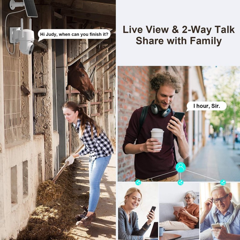 4G LTE Cellular Security Camera No Internet Needed, Solar No wifi Security Ca... gallery