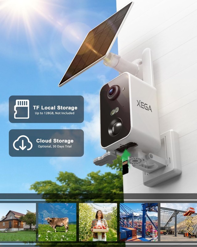 4G SIM 2K Camara De Seguridad SIN WIFI Inalambrica Con Panel Solar Para Exterior gallery