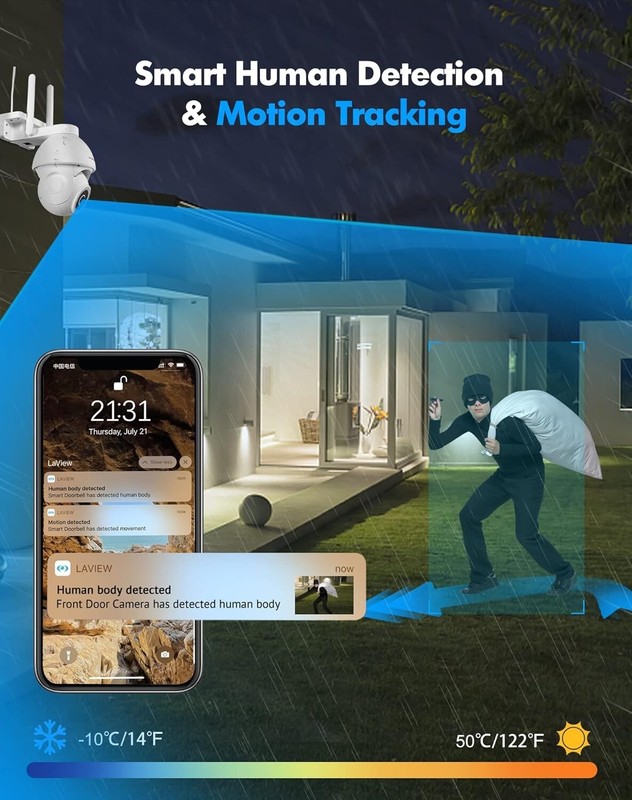 AI Human Detection 4MP Security Camera – Smart Home Surveillance Solution gallery