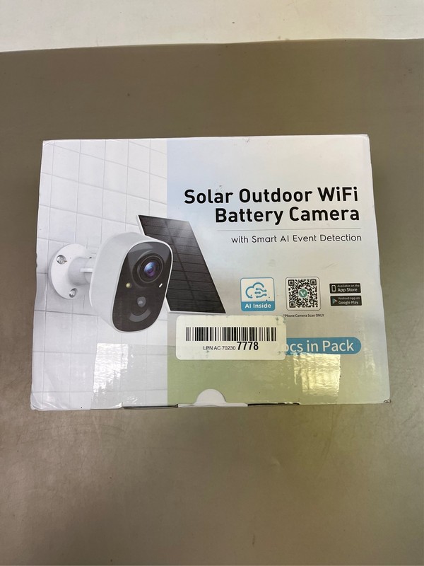GMK Solar Security Cameras Wireless Outdoor, with Solar Panel 2K Color Night Vis