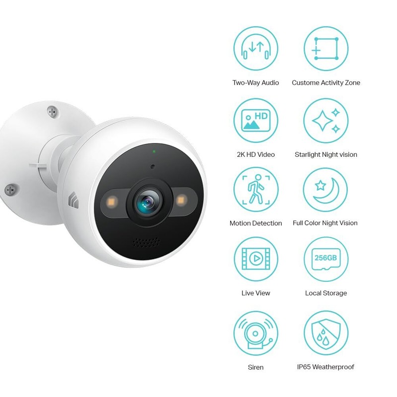 Kasa 4MP 2K Security Camera Outdoor Wired IP65 Starlight Sensor & 98 Ft Night gallery
