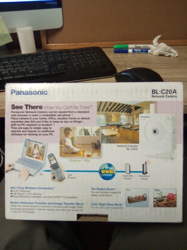 Panasonic BL-C20A WIRELESS Remote video Monitoring Network Camera (NEW)