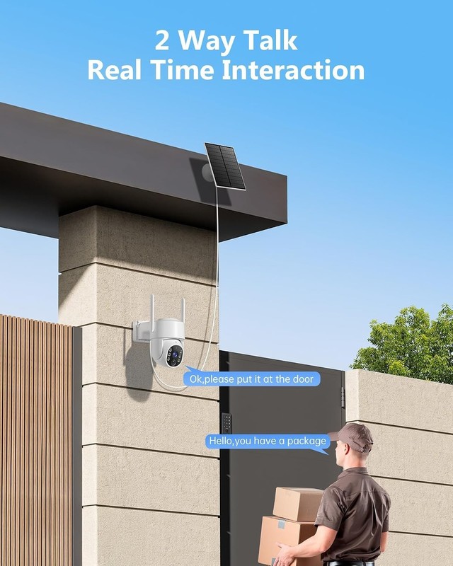 High-Definition 2K Wireless Security Cameras with Color Night Vision, 2-Pack gallery