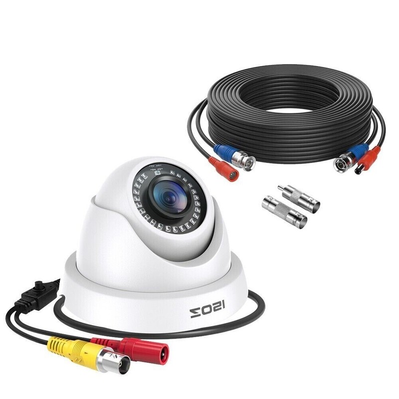 ZOSI 1080P 4 in1 Outdoor CCTV Home Surveillance Security Camera 100ft BNC Cable