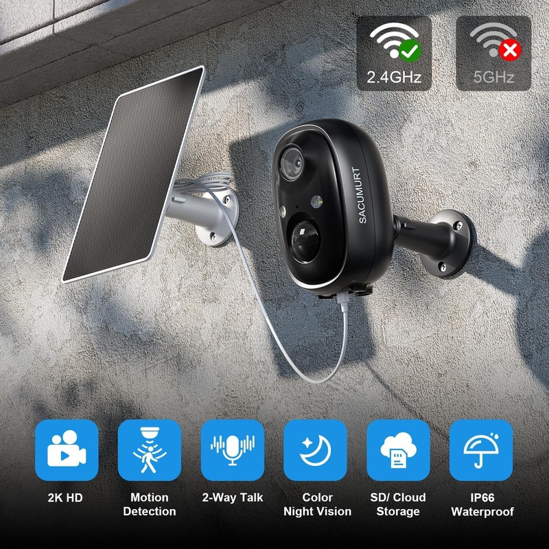Security Cameras Wireless Outdoor, Free Cloud Storage, 2.4GHz WiFi Camera Out... gallery
