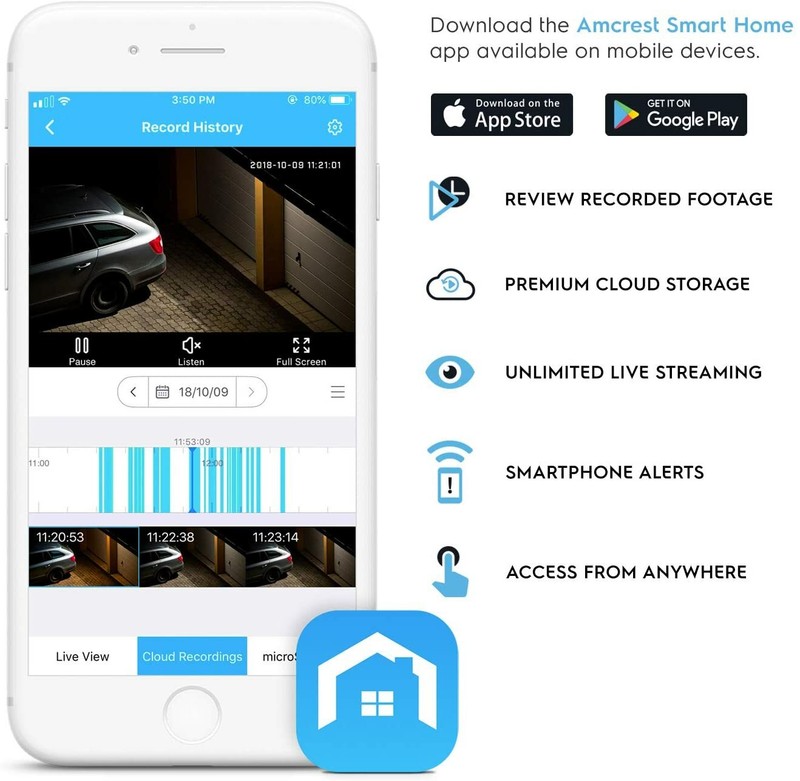 Amcrest 1080P Smart Home Wifi 2MP Outdoor Security Camera Wireless System w Mic gallery