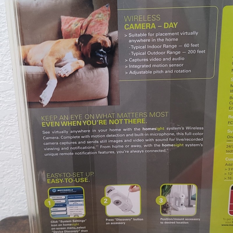 Motorola Camera Homesight HMVC3075 Wireless Day Time for Homesight System gallery