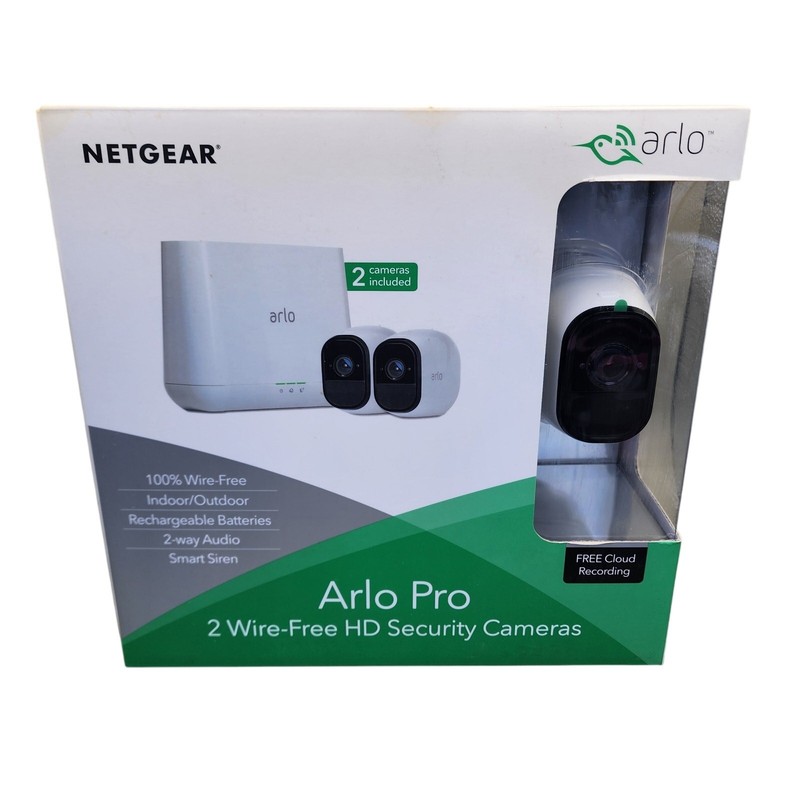 Arlo Pro Wireless Home Security Camera 2 Camera Kit White NEW