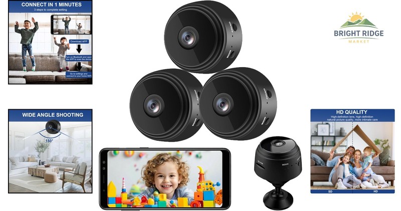 1080P HD WiFi Cameras for Baby and Pet Monitoring with Bluetooth Connectivity gallery